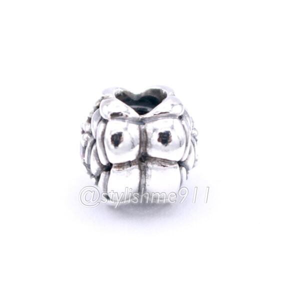 Authentic Pandora Blooming Rose Charm with Salmon Pink Zirconia - Picture 11 of 12